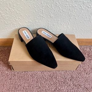 Steve Madden Black Suede Mule